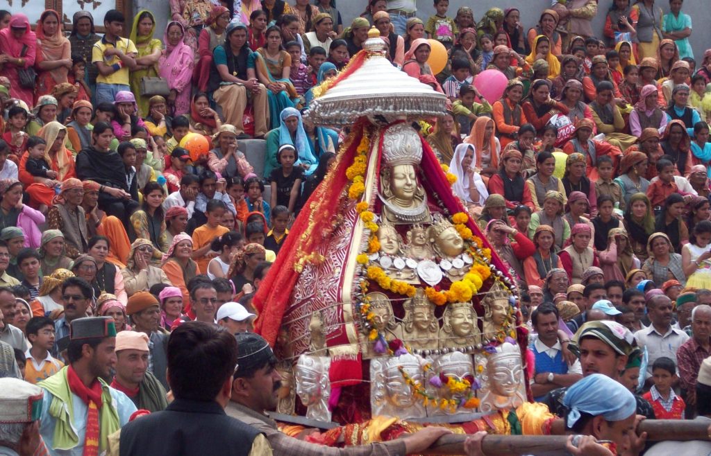 Durga Puja celebration in Kullu, Himachal Pradesh