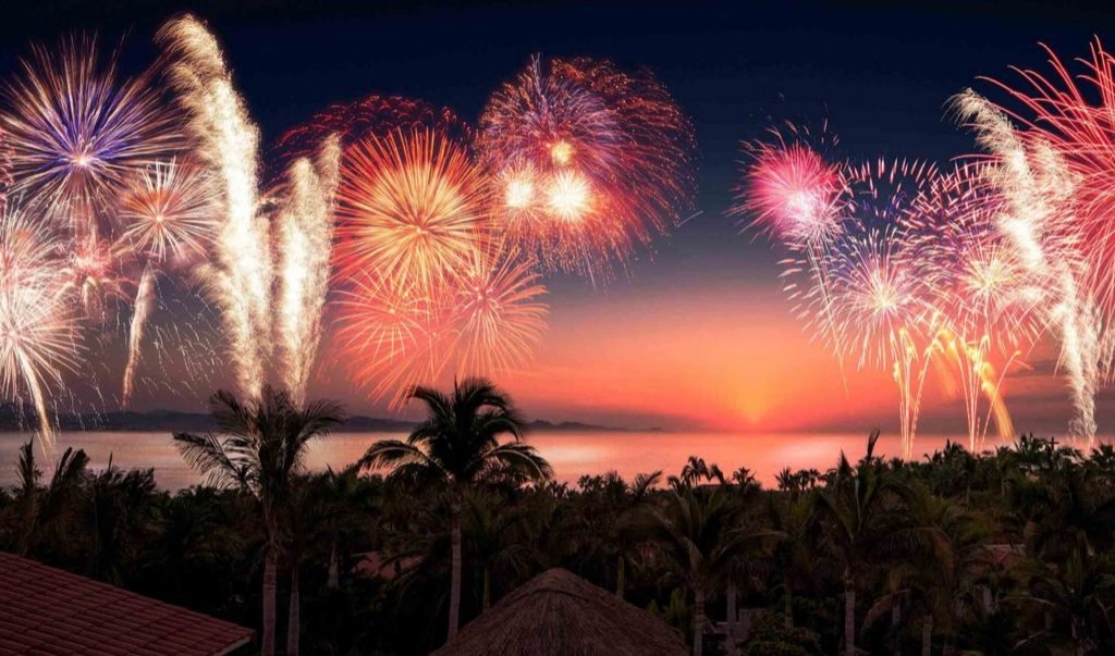 Fireworks display at the Anjuna Beach