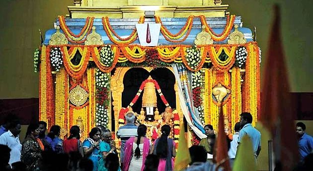 Participating in the rituals at Sri Venkateswara Temple