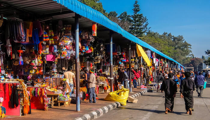 Shop at the local bazaars