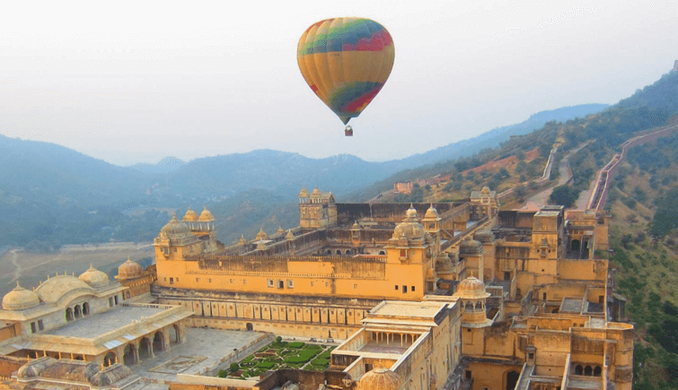 hot air balloon ride in ranthambore