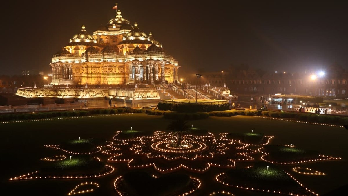 Akshardham Temple Diwali